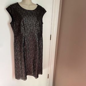 Giorgio Grati coated lace sleeveless dress